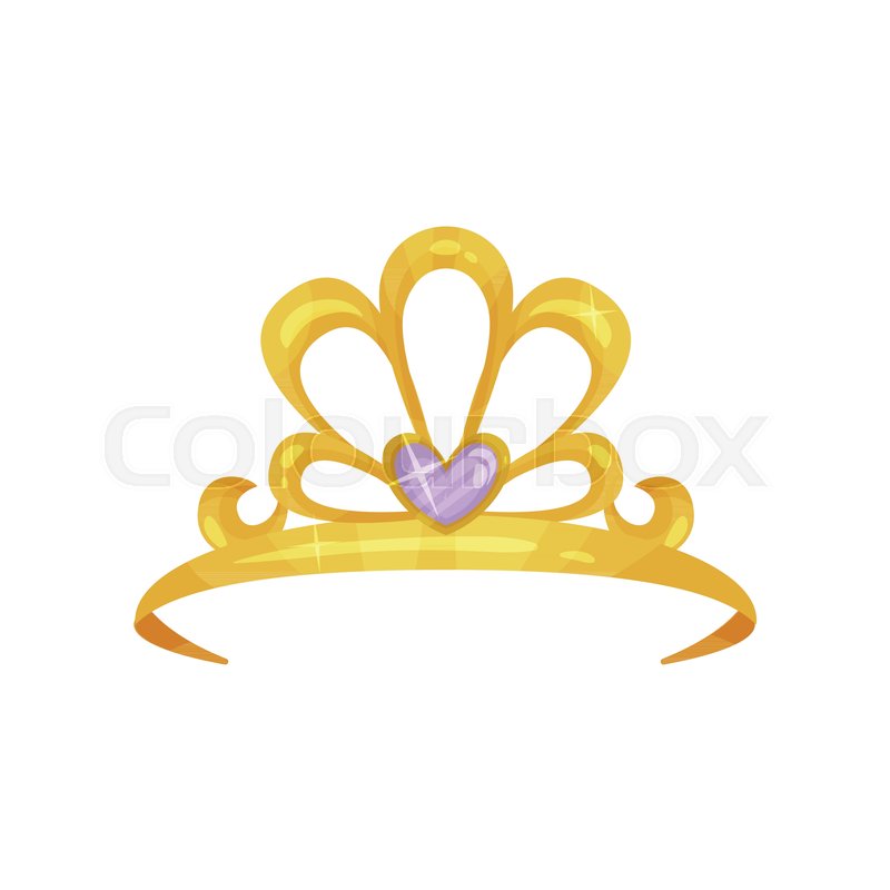 800x800 Icon Of Golden Queen Crown With Stock Vector Colourbox