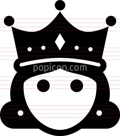 400x456 Queen With Crown Icon