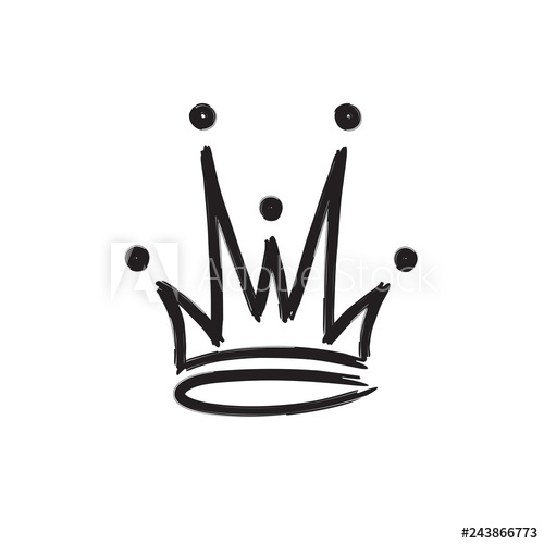 500x500 Crown Icon Hand Drawn Style Isolated On White Background For Queen