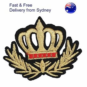 300x300 Crown Iron On Patch Royal King Queen Icon Wreath Royal Majesty