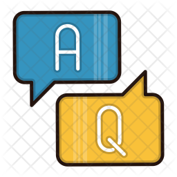 256x256 Question And Answer Icon Of Colored Outline Style