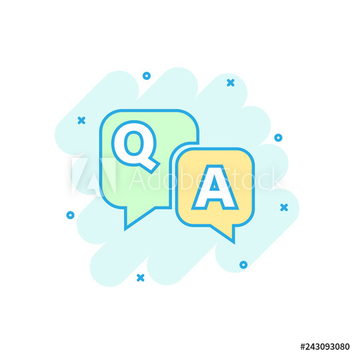 500x500 Question And Answer Icon In Comic Style Discussion Speech Bubble