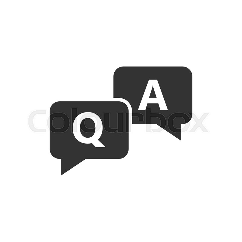 800x800 Question And Answer Icon In Flat Stock Vector Colourbox