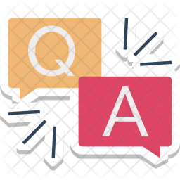 256x256 Question Answer Icon Of Flat Style