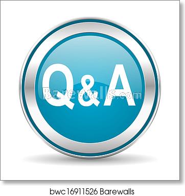 362x382 Question Answer Icon, Art Print Barewalls Posters Prints