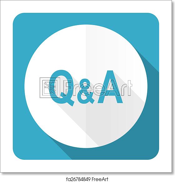 561x581 Free Art Print Of Question Answer Blue Flat Icon Freeart
