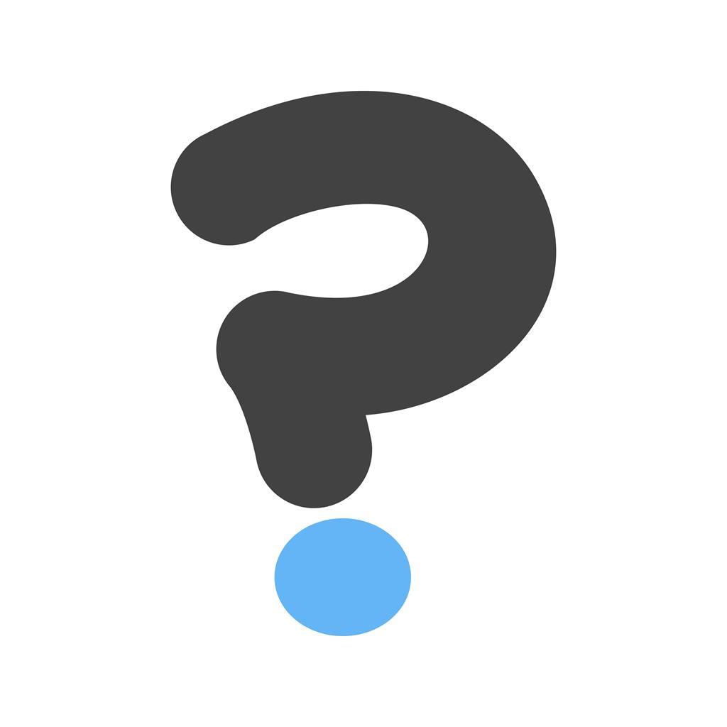 1024x1024 Question Mark Blue Black Icon