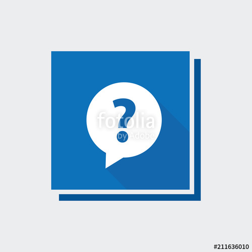 500x500 Question Mark Icon Blue Flat Style Stock Image And Royalty Free