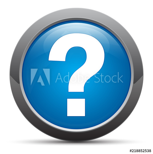 497x500 Question Mark Icon Blue Round Button