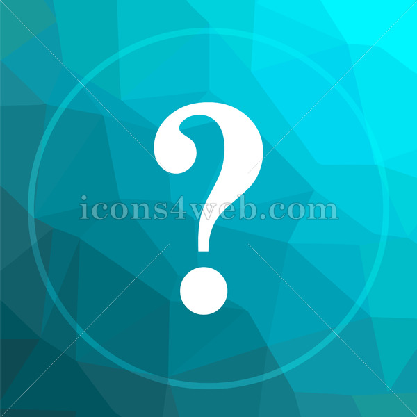 600x600 Question Mark Low Poly Button