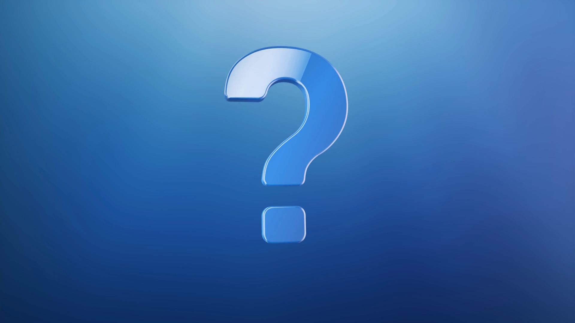 1920x1080 Animated Question Mark Blue Icon Loop Modules For Edit