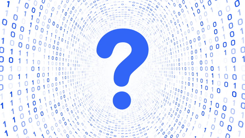 852x480 Blue Question Mark Icon Form Stock Footage Video