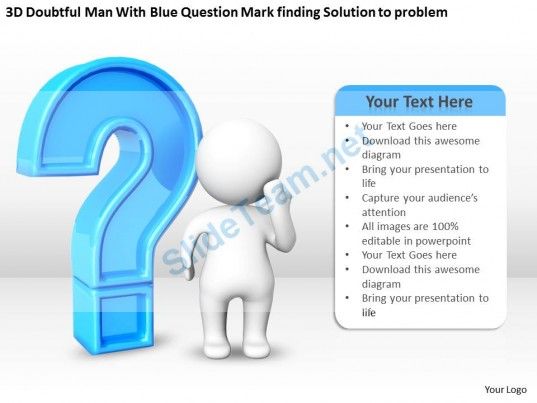 537x403 Doubtful Man With Blue Question Mark Finding Solution