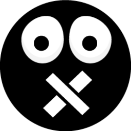 256x256 Emo, Emoticon, Black, Serious, Quiet Icon Free Of Flat Smiley Icons