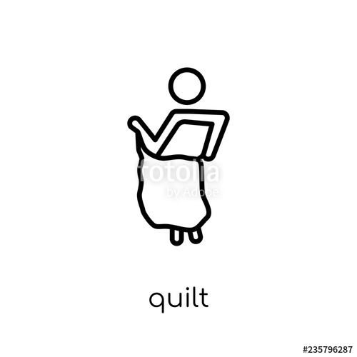 500x500 Quilt Icon Trendy Modern Flat Linear Vector Quilt Icon On White