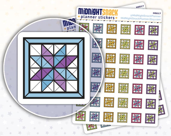 570x456 Quilting Planner Stickers Quilt Icon Stickers Sewing Etsy