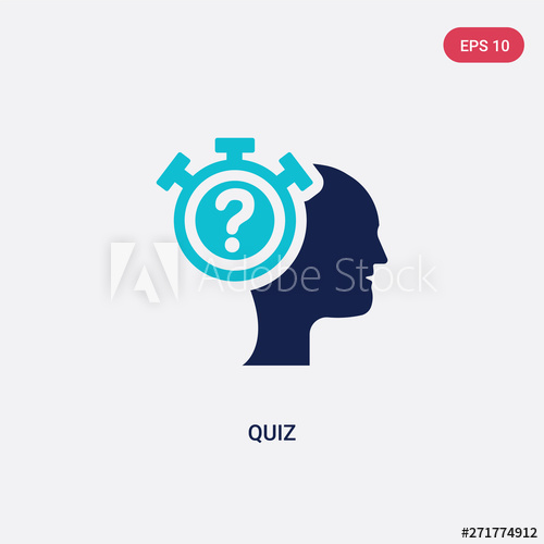 500x500 Two Color Quiz Vector Icon From General Concept Isolated Blue