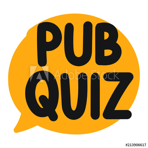 500x500 Pub Quiz Vector Hand Drawn Speech Bubble Icon, Badge Illustration