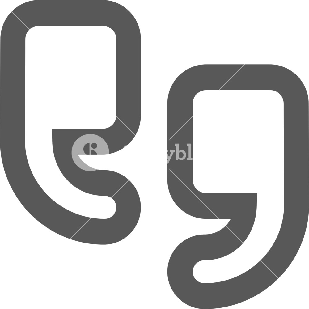 1000x1000 Quotation Marks Stroke Icon Royalty Free Stock Image