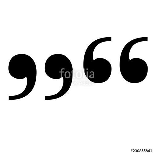 500x500 Quotation Marks Icon, Logo On A White Background Stock Image