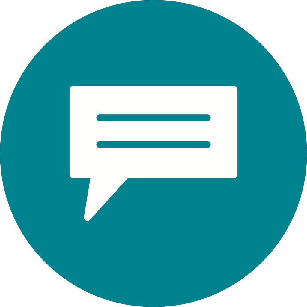1024x1024 Chat Bubble Flat Round Icon