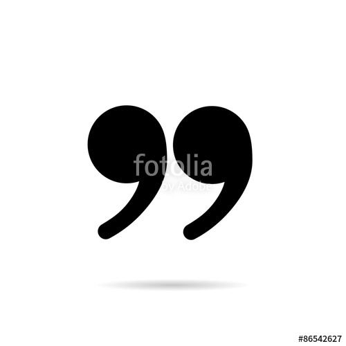 500x500 Quote Marks Icon With Shadow Stock Image And Royalty Free Vector