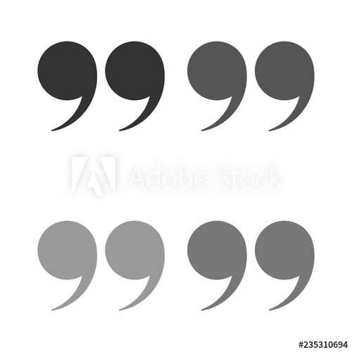 500x500 Quotes Icon Vector Set Quote Marks Black Symbol Isolated