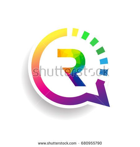 450x470 Logo R Letter Colorful On Circle Chat Icon Vector Design For Your