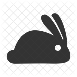 256x256 Rabbit Icon Of Glyph Style