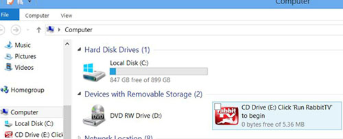 500x203 Plugged In Rabbit Tv Device, Nothing Happened