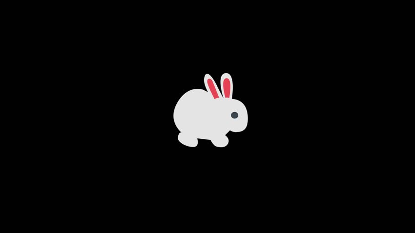 852x480 Cute Rabbit Cartoon A Great Stock Footage Video