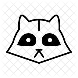 256x256 Raccoon Icon Of Line Style