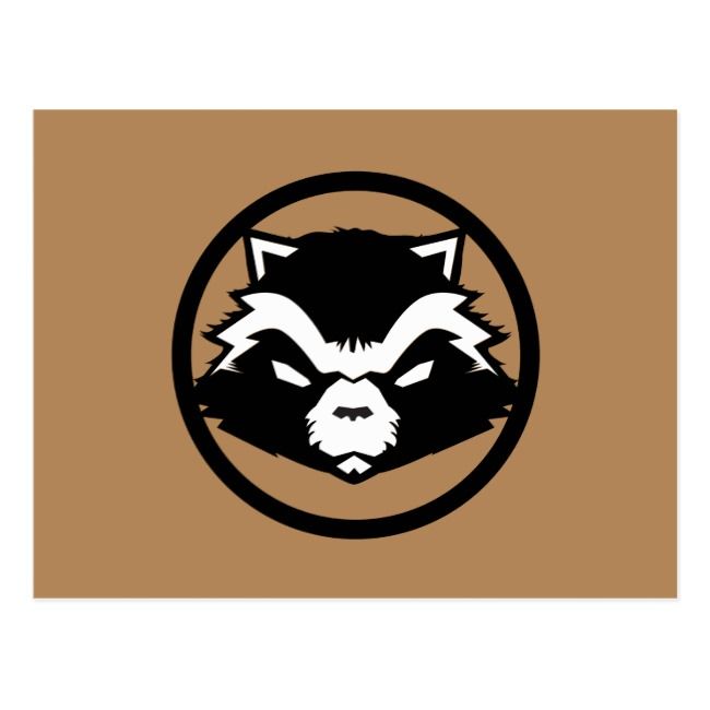 650x650 Classic Rocket Raccoon Icon Postcard Design