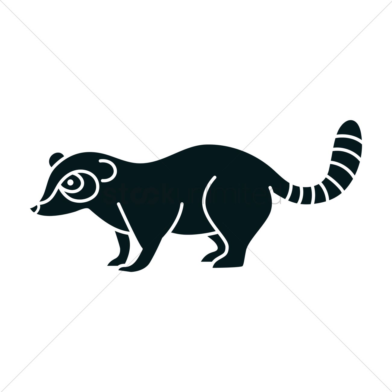 1300x1300 Raccoon Icon Vector Image