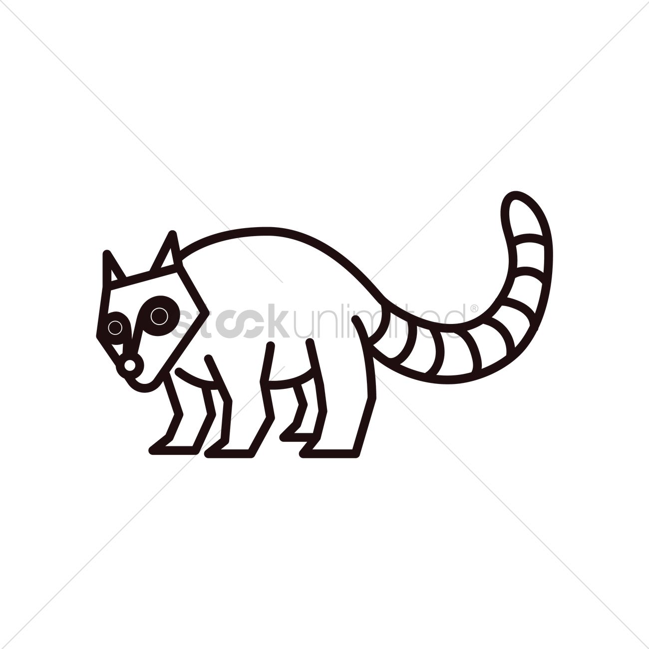 1300x1300 Raccoon Icon Vector Image