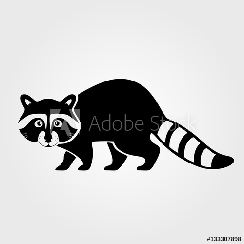 500x500 Raccoon Icon Isolated On White Background