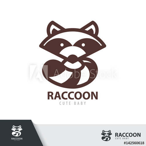 500x500 Raccoon Symbol Icon Design Isolated On White Background