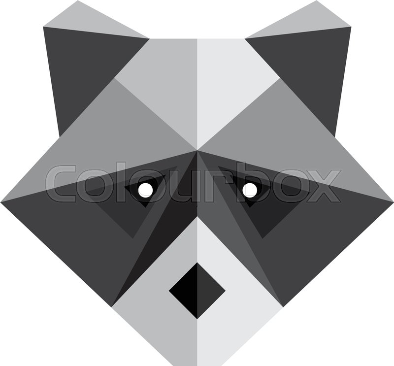 800x743 Polygon Raccoon Icon Isolated On A Stock Vector Colourbox