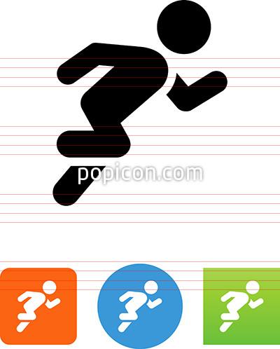 400x498 Person Running A Race Icon