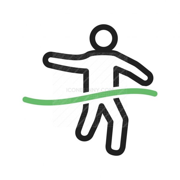 600x600 Race Finish Line Green Black Icon