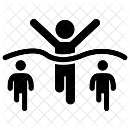 256x256 Winning The Race Icon Of Glyph Style