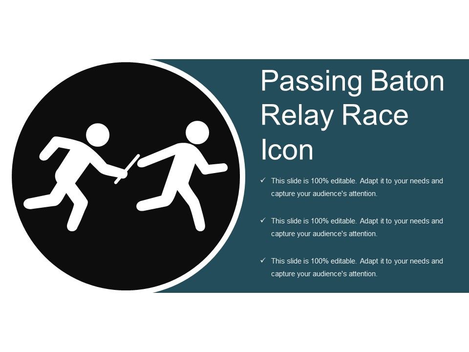 960x720 Passing Baton Relay Race Icon Powerpoint Slide Presentation
