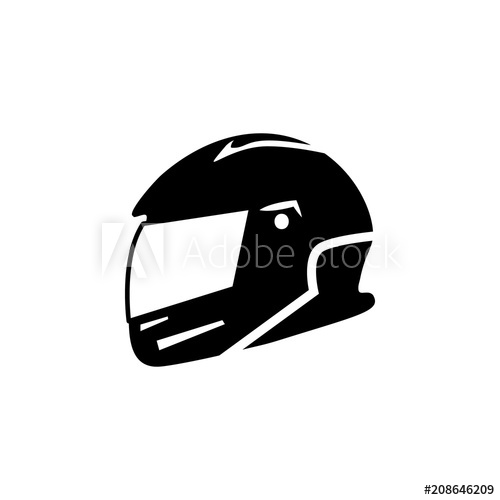500x500 Motorcycle Helmet Racing Helmet Icon Isolated Vector