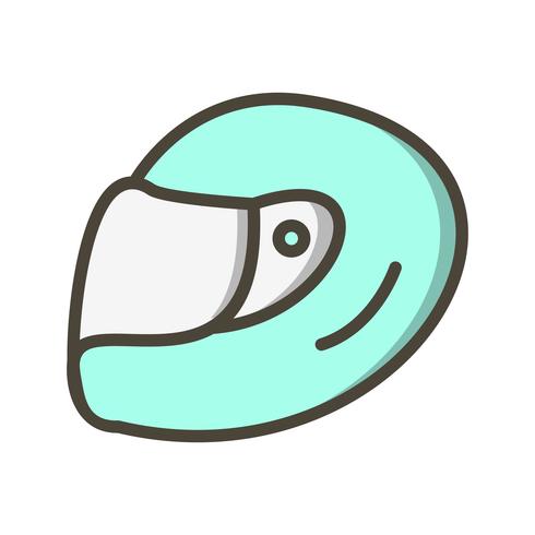 490x490 Racing Helmet Icon Vector Illustration