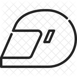 256x256 Racing Helmet Icon Of Line Style