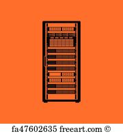180x195 Free Art Print Of Server Rack Single Server Rack Isometric