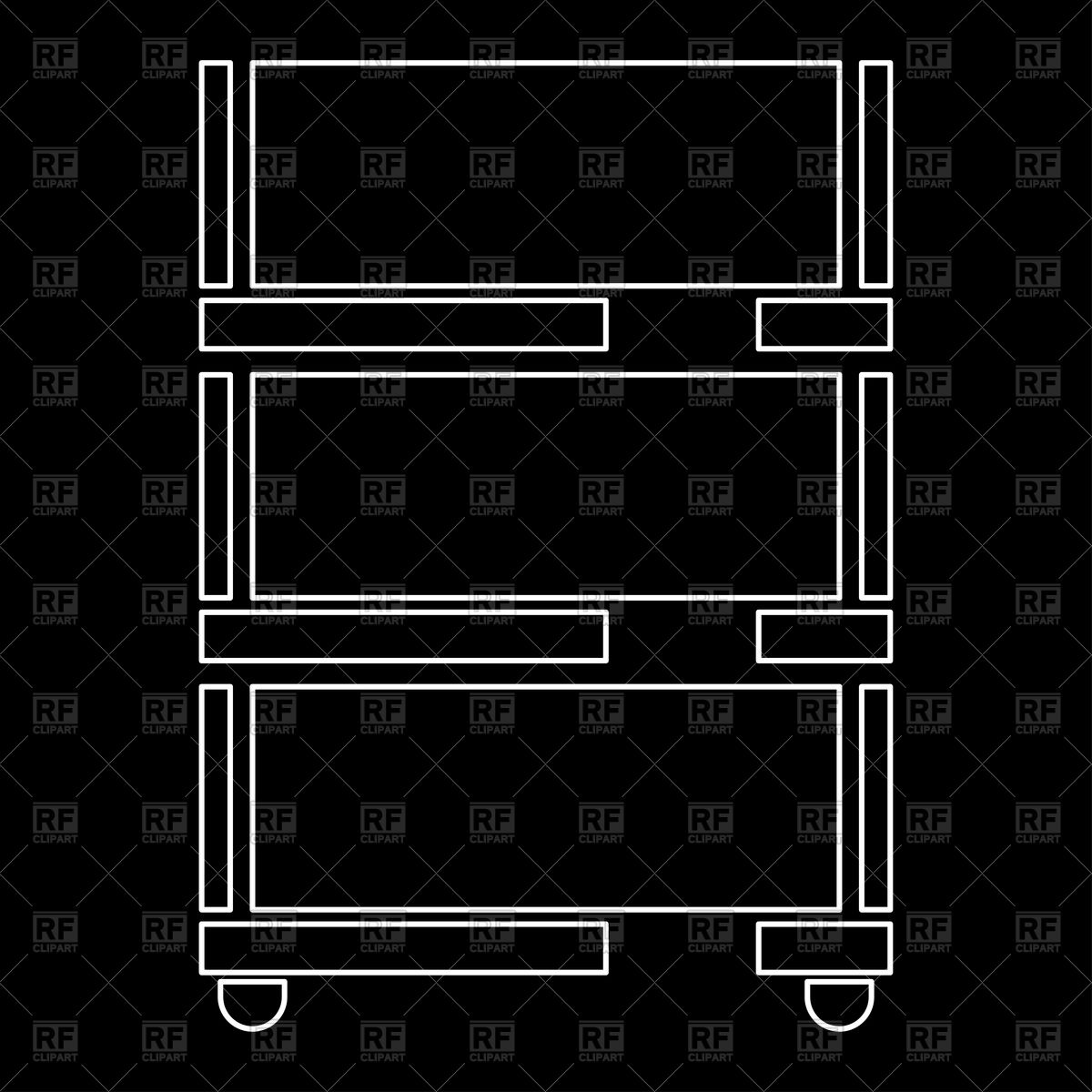 1200x1200 Floor Rack For Paper White Color Path Icon Vector Image Of Icons