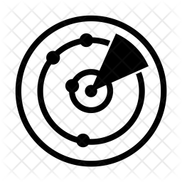 256x256 Radar Icon Of Glyph Style