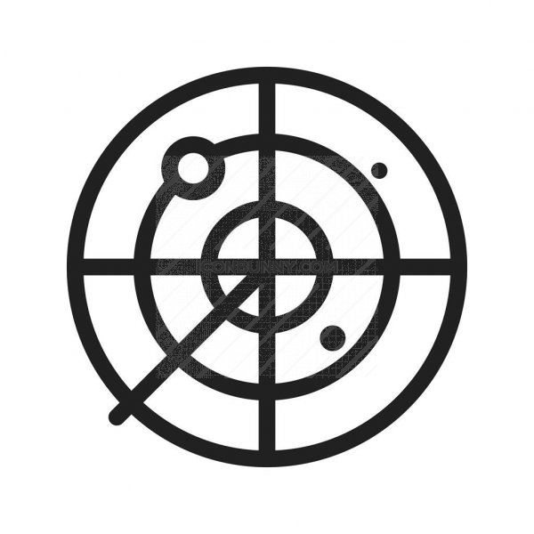 600x600 Radar Line Icon