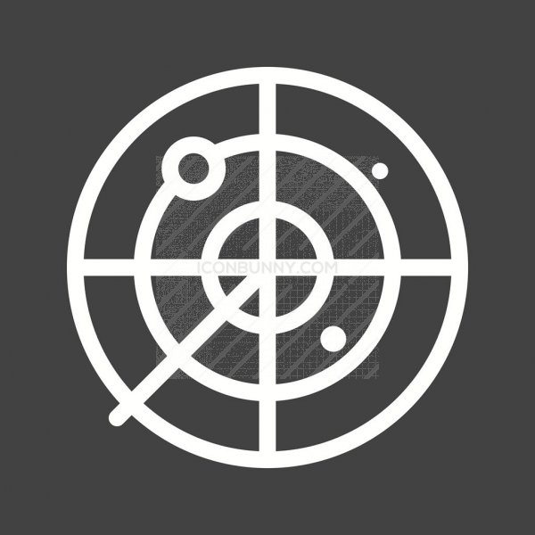 600x600 Radar Line Inverted Icon